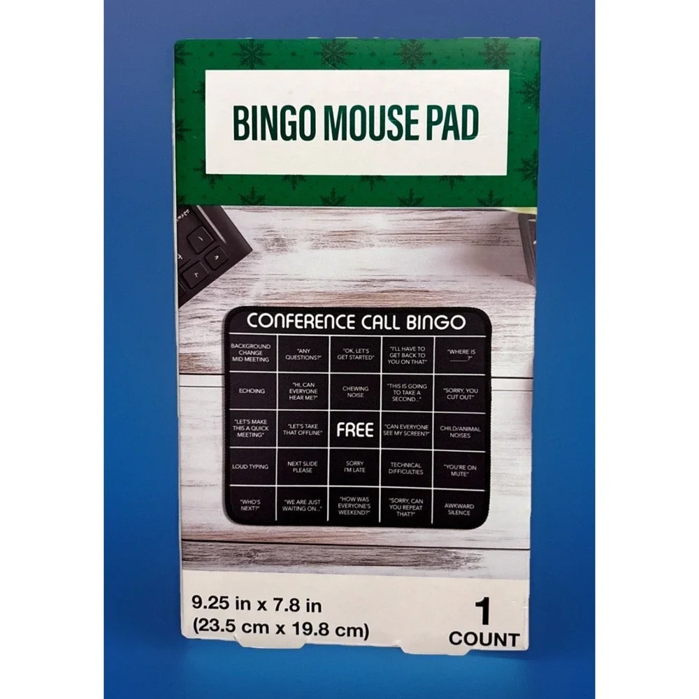 Festive Voice Mouse Pad Conference Call Bingo Game NEW in Box Lot Of (4)